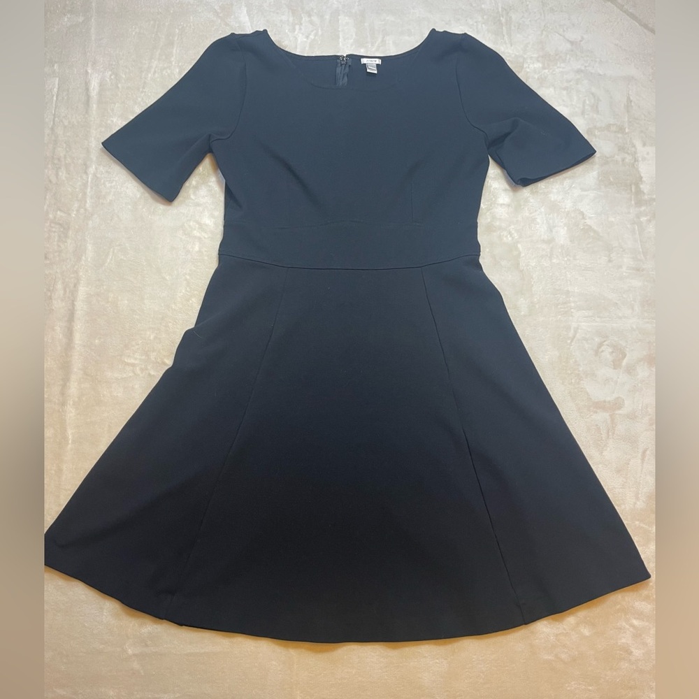 J. Crew Classic Black Midi Dress